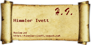 Himmler Ivett névjegykártya